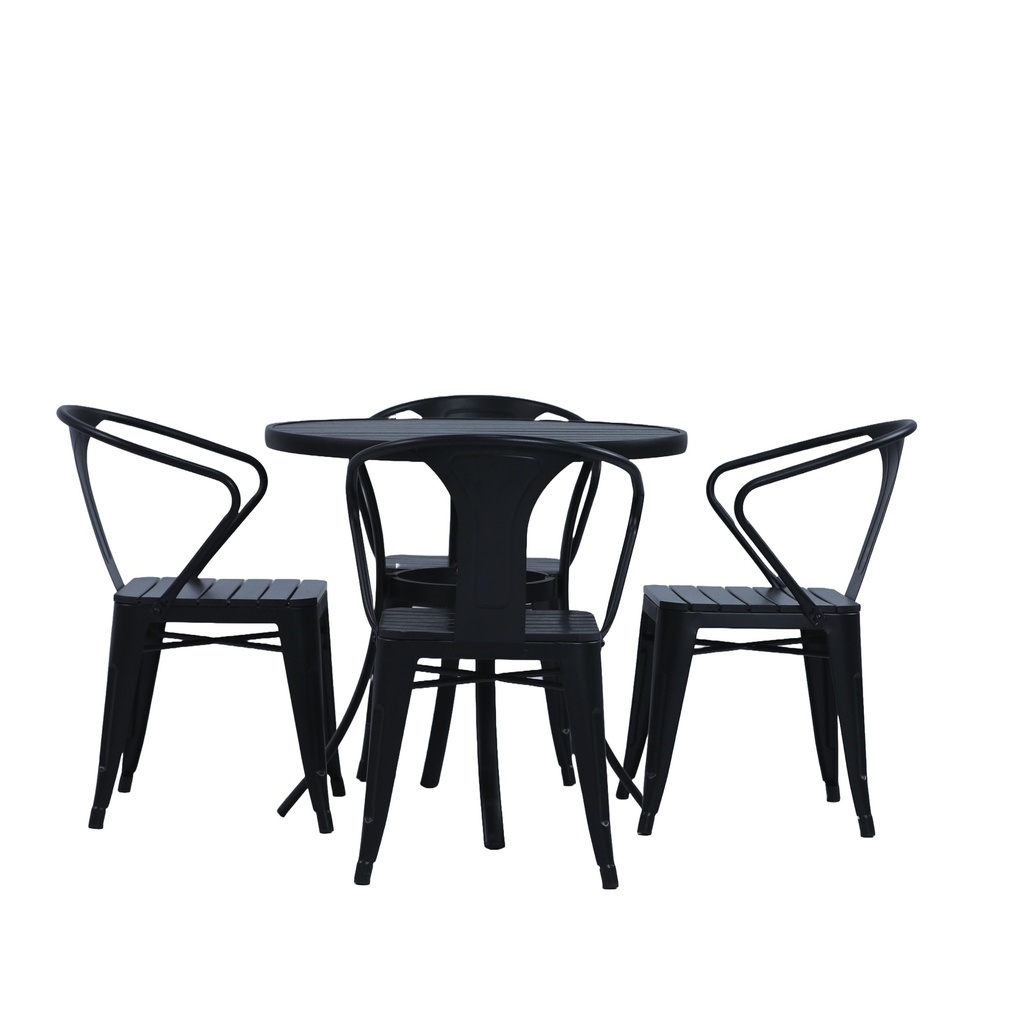 WFET-BC1011 GARDEN TABLE WITH CHAIR WOODEN TOP(1*4)