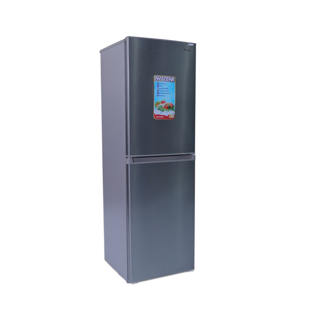 SHARP SJ-BH320-HS2 2 DOOR DEFROST  BOTTOM FREEZER REFRIGRATOR 320 LT