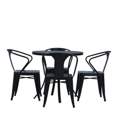 [p1-3682] WFET-BC1011 GARDEN TABLE WITH CHAIR WOODEN TOP(1*4)